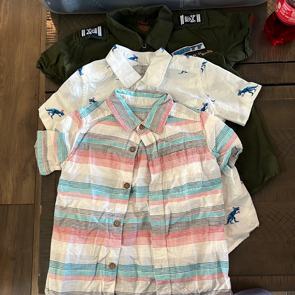 Three button down shirts for boys